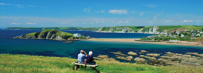 couple on coast path