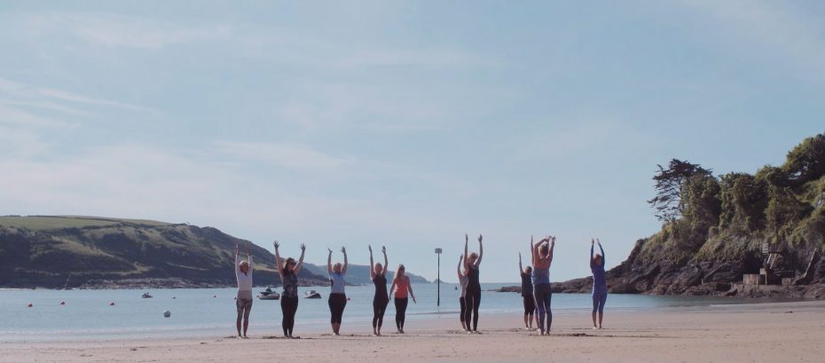Beach yoga
