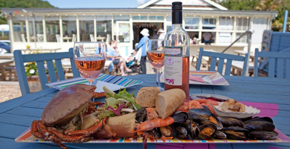 South Devon beach cafes - The Winking Prawn