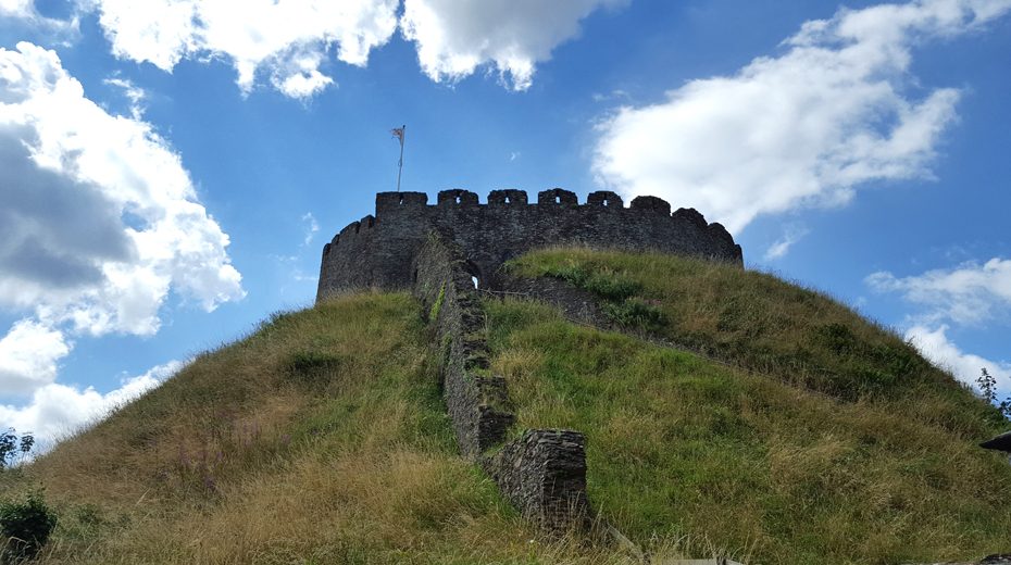 Totnes Castle, standing tall over the town