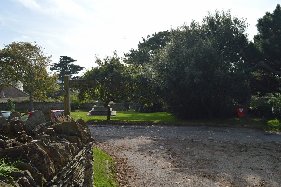 A path around the war memorial in Thurlestone