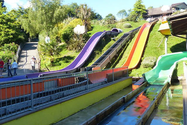 Woodlands Theme Park - water flumes.