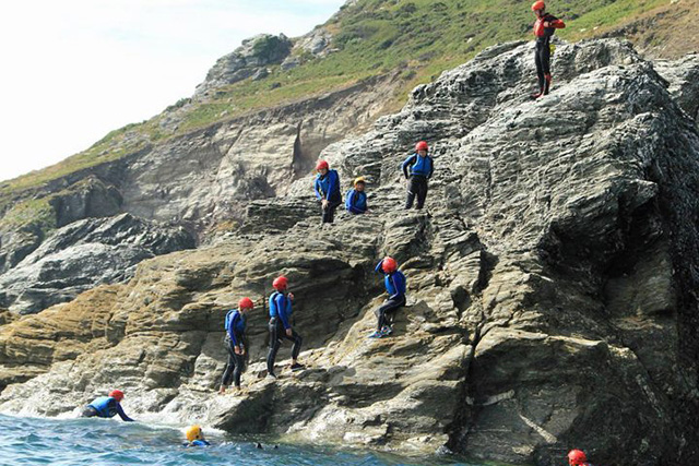coasteering in South Devon