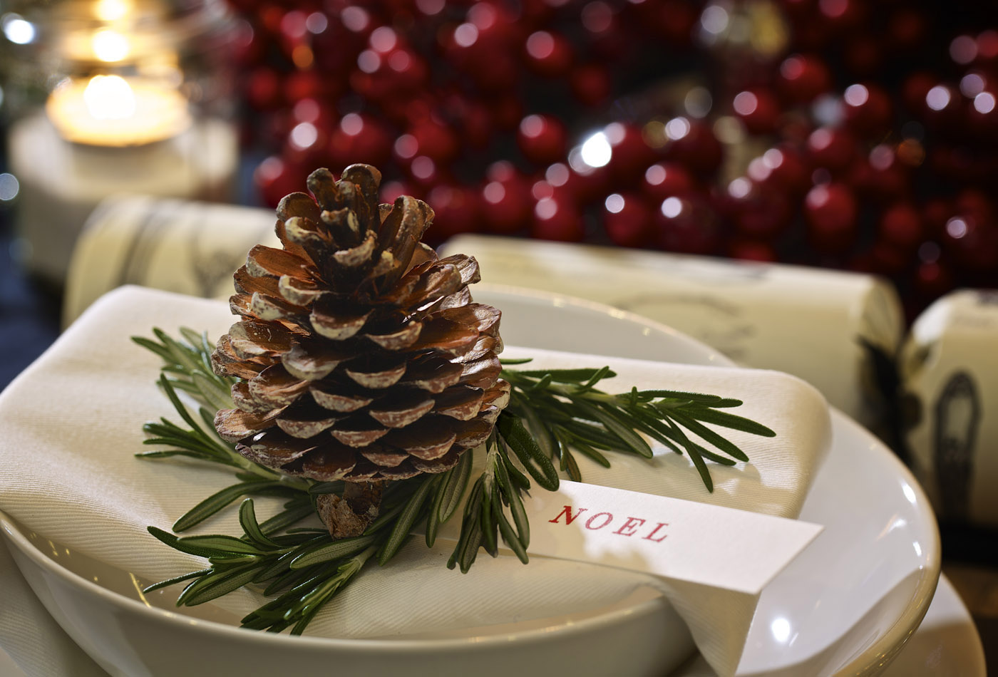 Festive dinner table - Christmas things to do in devon