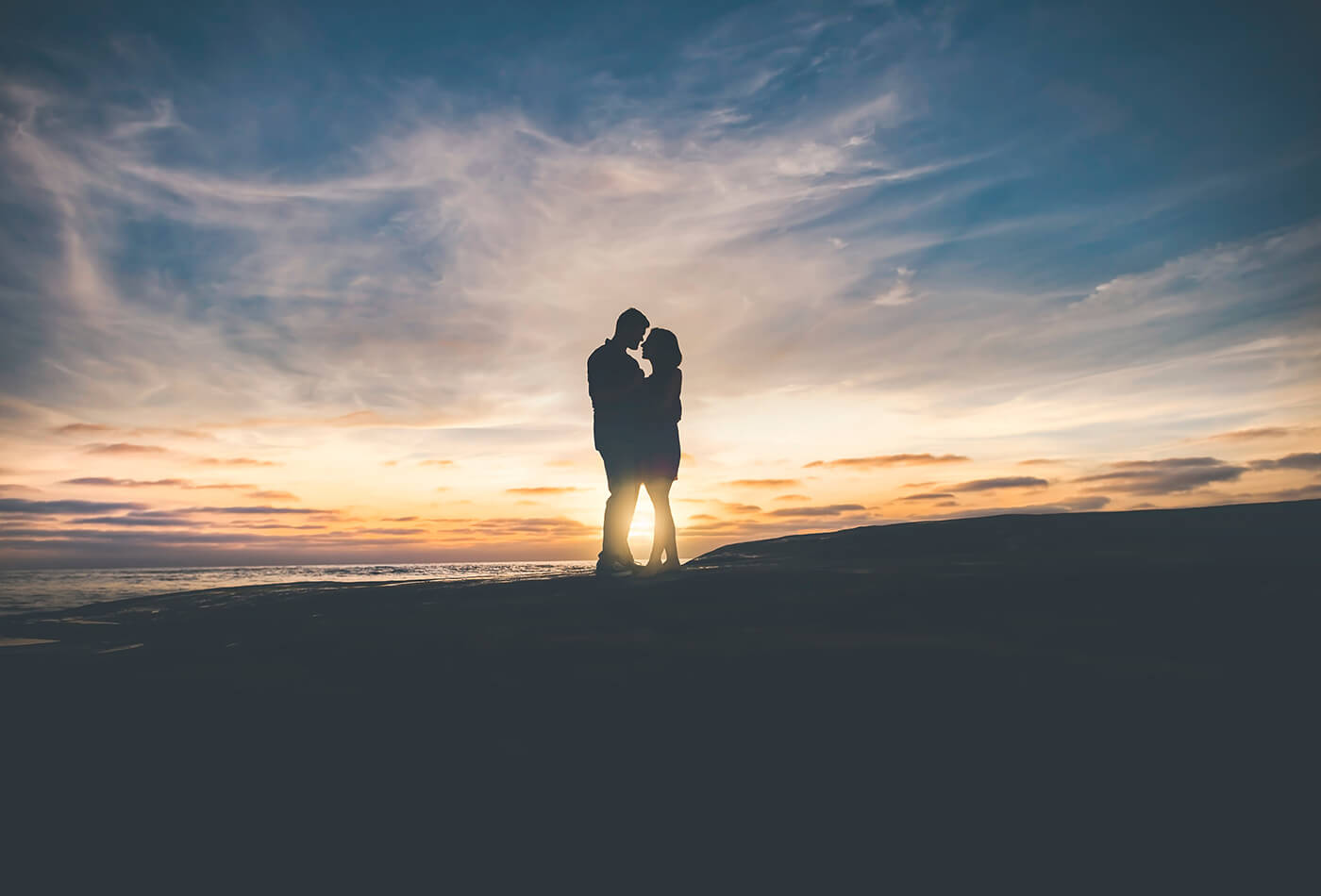 Valentines day in South devon - couple on the beach