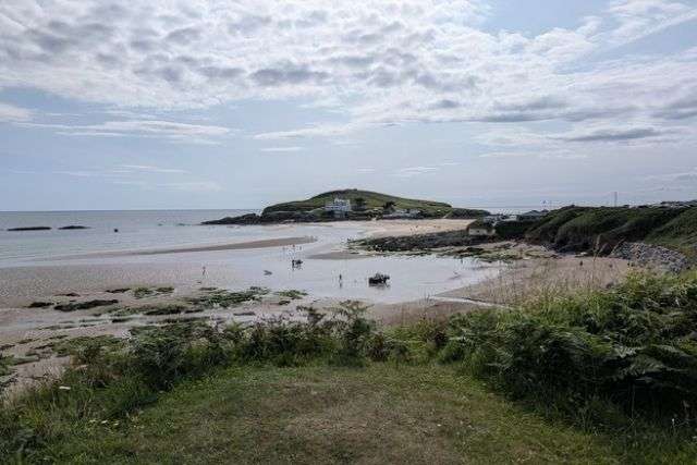 Bigbury on Sea beach, with views of Burgh Island