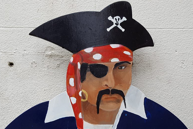A pirate model at Salcombe Maritime Museum