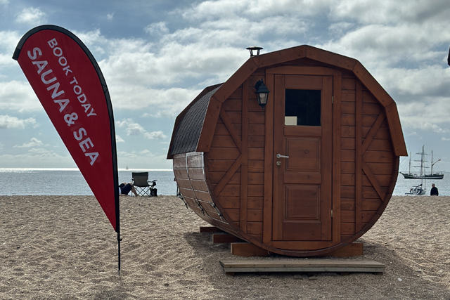 The Sauna on Blackpool Sands Beach