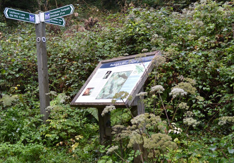 Information board at the Raleigh Estate